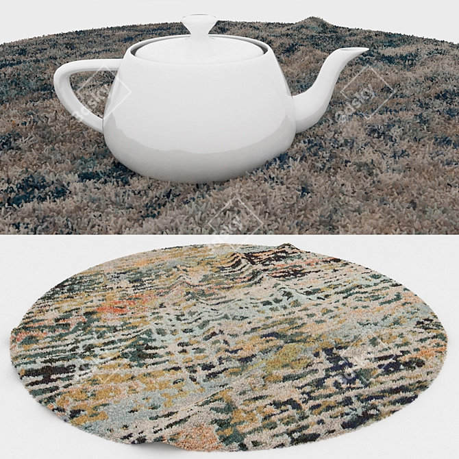 Round Carpets Collection: Versatile and Realistic 3D model image 3