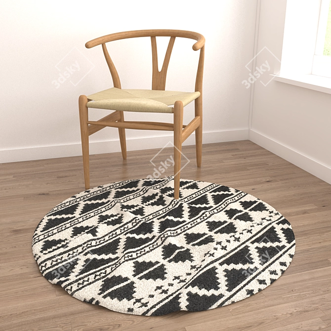 Title: Versatile Round Carpets Set 3D model image 4