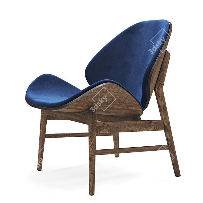 Modern Orange Lounge Chair | Vintage Design 3D model image 3