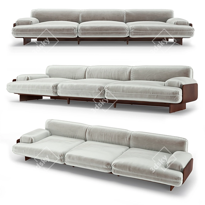 Sophisticated BAXTER BARDOT Sofa 3D model image 1