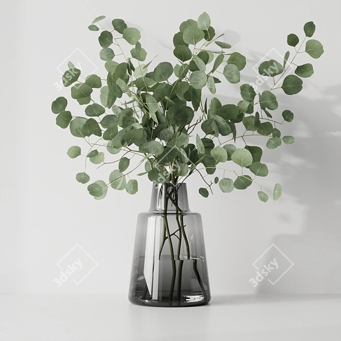 Eucalyptus Geometric Modern Wall Decor 3D model image 1