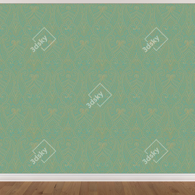 Seamless Wallpaper Set: 3 Colors with Textures 3D model image 3