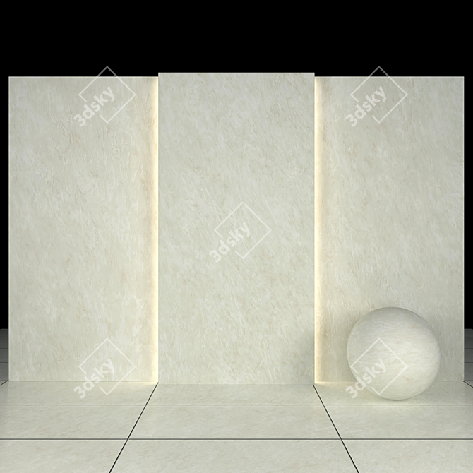 Imperial Cream Marble: Exquisite Texture & Versatile Sizes 3D model image 2