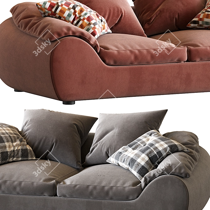 Cozy Bliss: ILARIA Sofa 3D model image 3