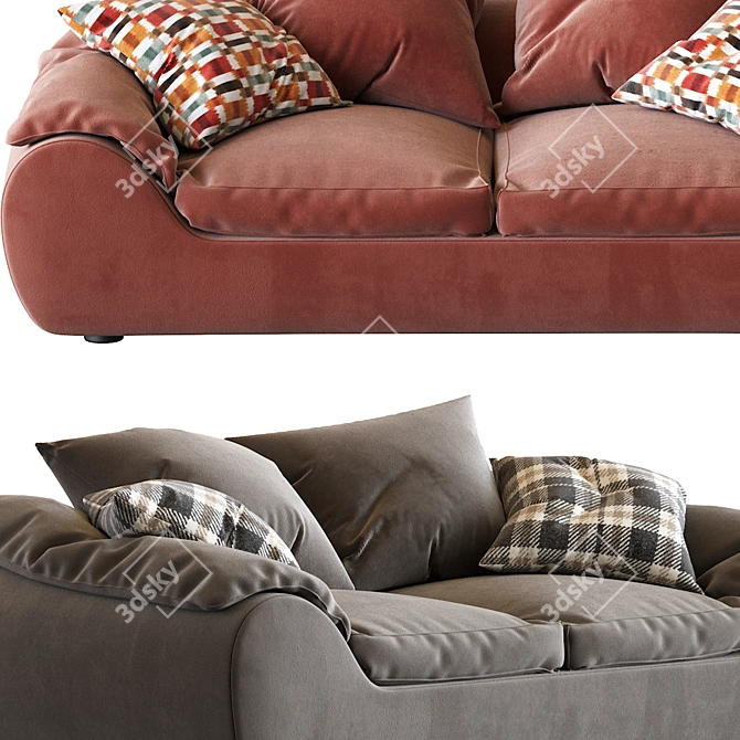 Cozy Bliss: ILARIA Sofa 3D model image 4