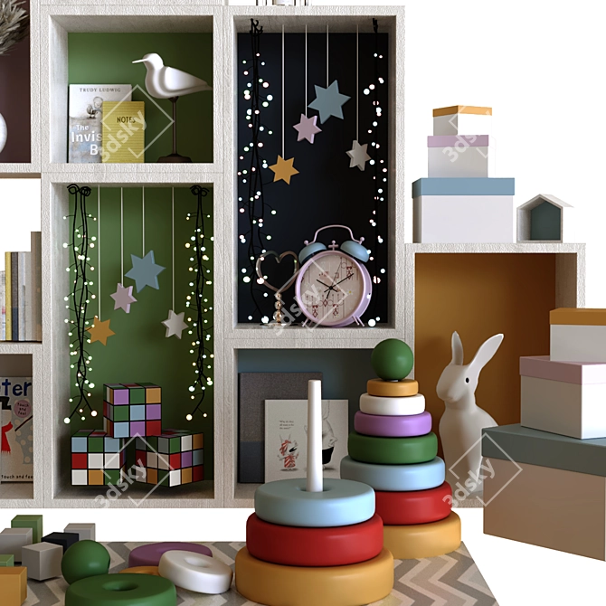 Whimsical Kids Decor Set 3D model image 4