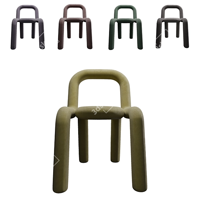 Mustache Bold Chair: Modern Elegance for Any Space 3D model image 3