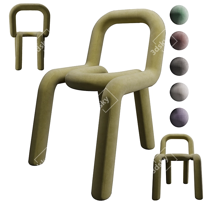 Mustache Bold Chair: Modern Elegance for Any Space 3D model image 6