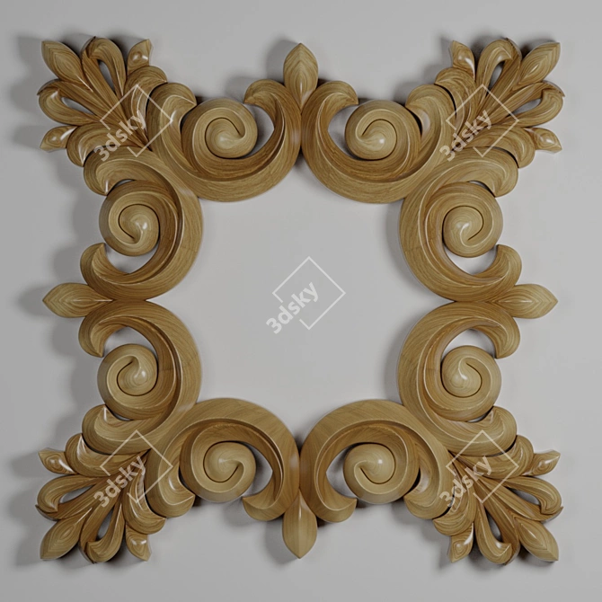 Elegant Architectural Ornament 3D model image 1