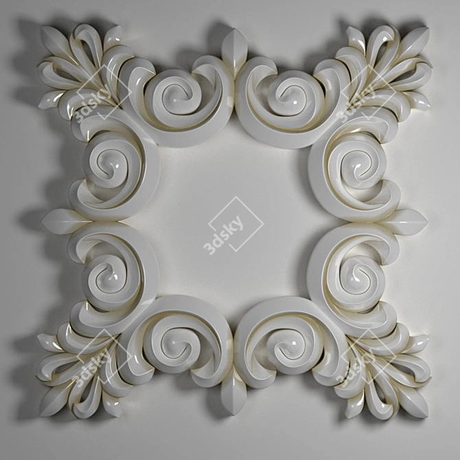 Elegant Architectural Ornament 3D model image 2