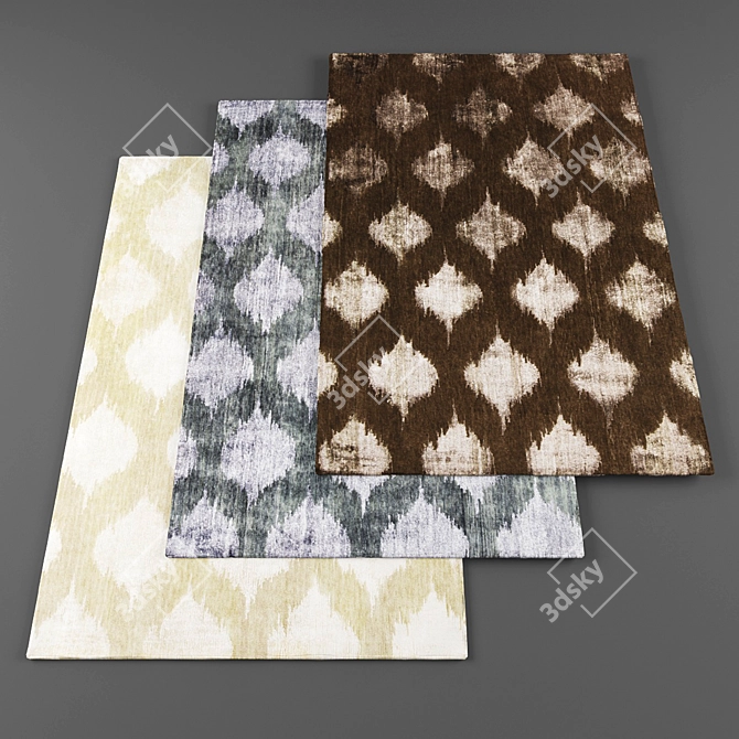 Modern Rug Set - High Resolution Textures 3D model image 1