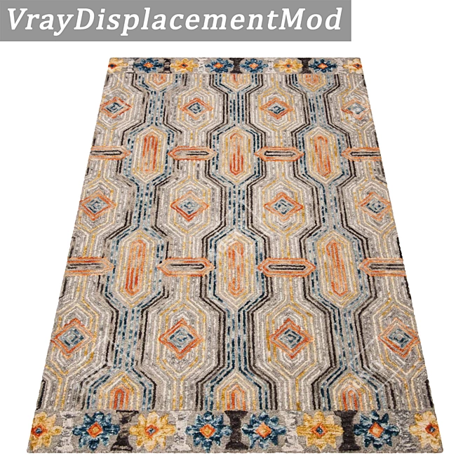 Luxury Textured Carpets Set 3D model image 3