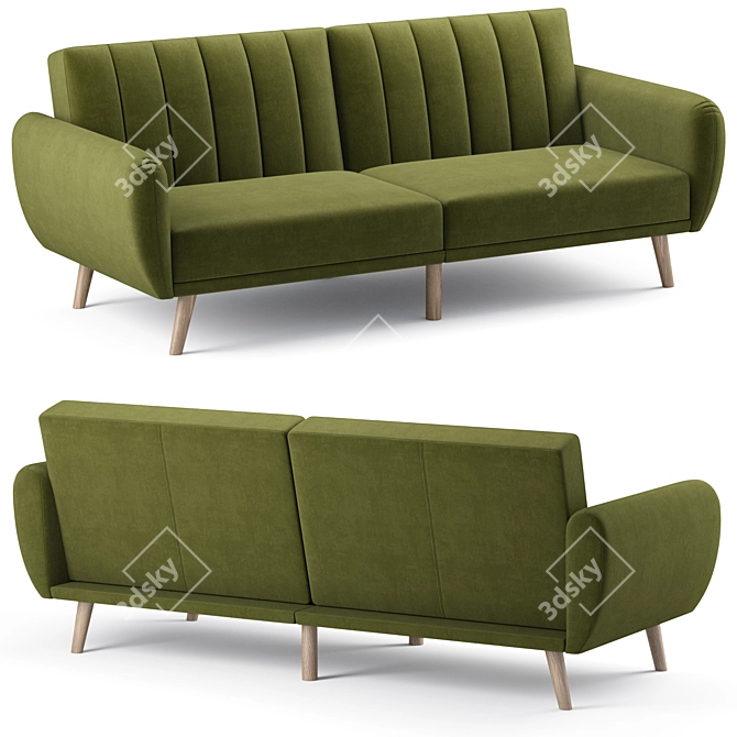 Brittany Sofa Futon: Stylish and Versatile 3D model image 1