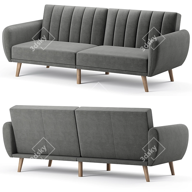 Brittany Sofa Futon: Stylish and Versatile 3D model image 2