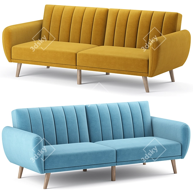 Brittany Sofa Futon: Stylish and Versatile 3D model image 3