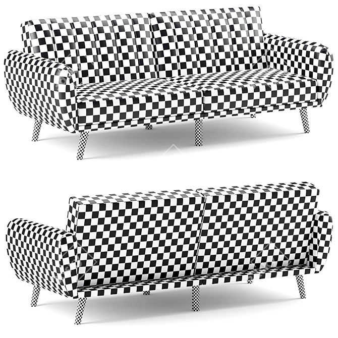 Brittany Sofa Futon: Stylish and Versatile 3D model image 4