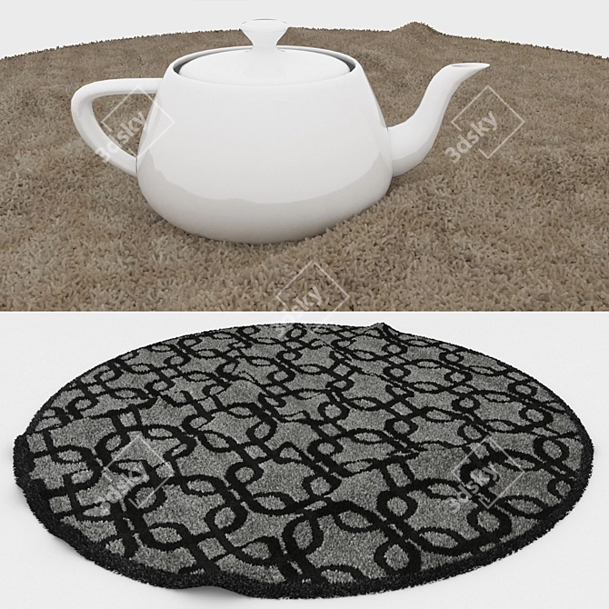 Versatile Set of 6 Round Carpets 3D model image 3