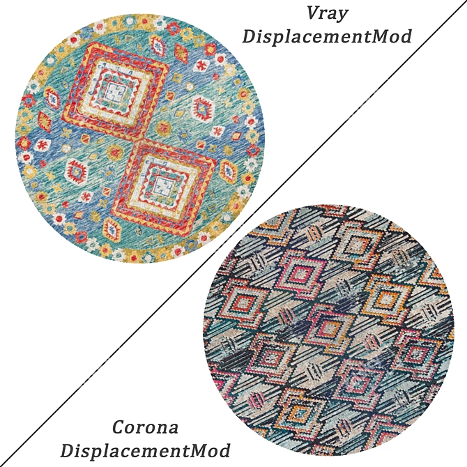 Round Carpet Set: Versatile Collection for Stunning Interiors 3D model image 2