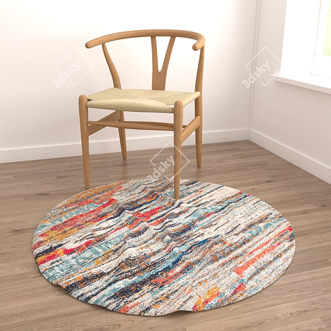 Round Carpets Set: Versatile and Realistic 3D model image 4