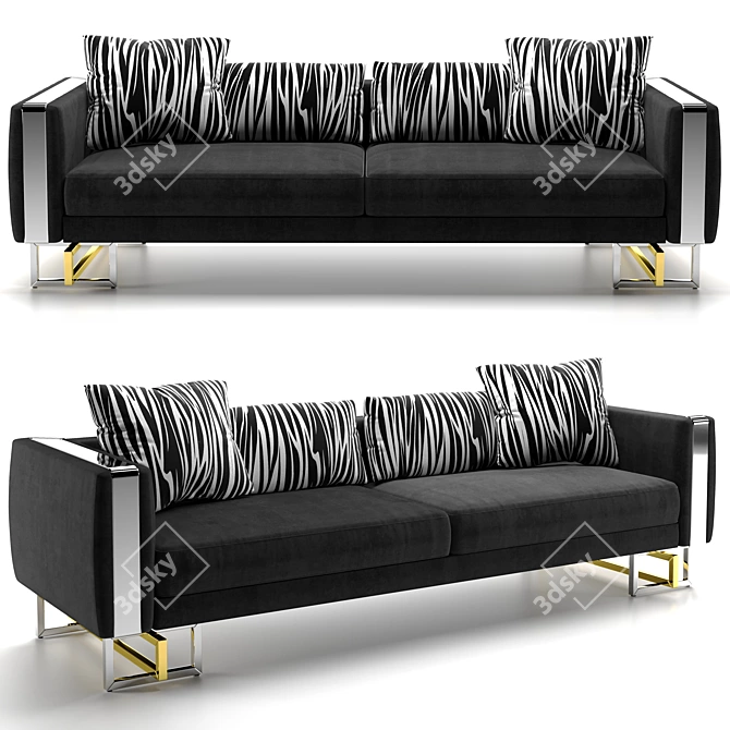 Modern ZEB Sofa: Stylish and Comfortable 3D model image 1