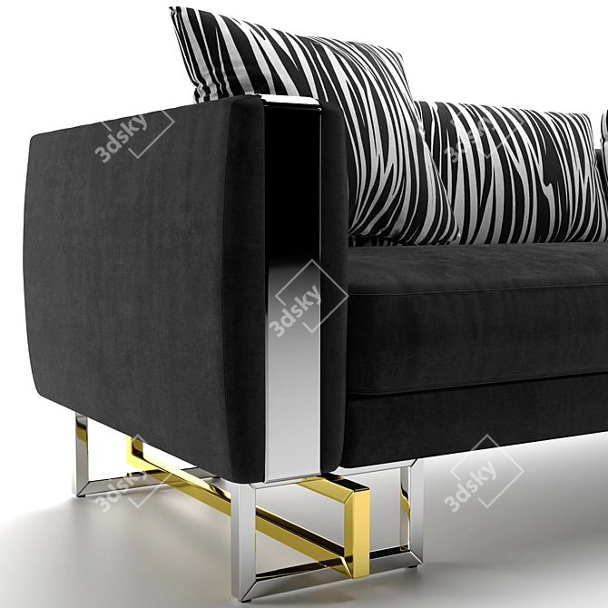 Modern ZEB Sofa: Stylish and Comfortable 3D model image 2