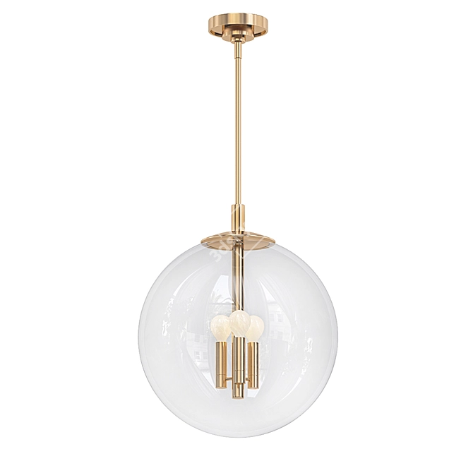 Coastal Cafe Pendant: Illuminate in Style 3D model image 1