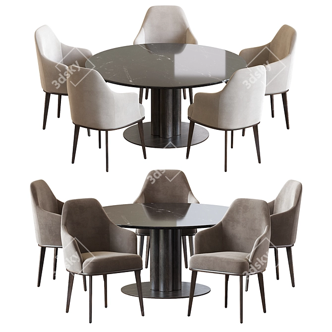 Elegant Liam & Goya Table 3D model image 1