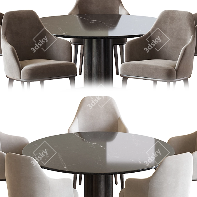 Elegant Liam & Goya Table 3D model image 3