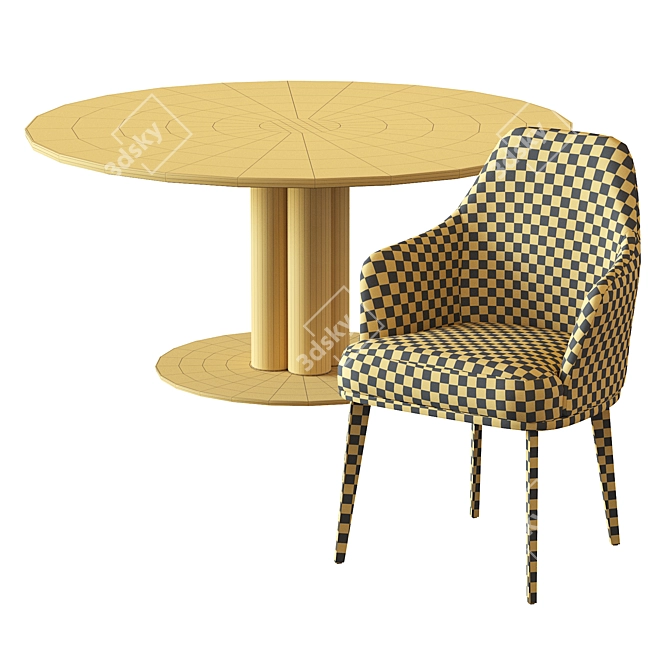 Elegant Liam & Goya Table 3D model image 4