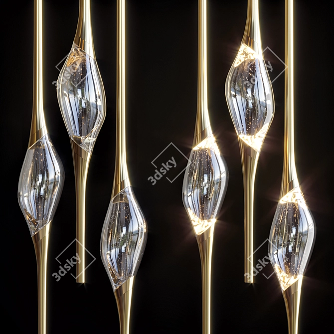 Elegant Il Pezzo 12 Round Chandelier 3D model image 2