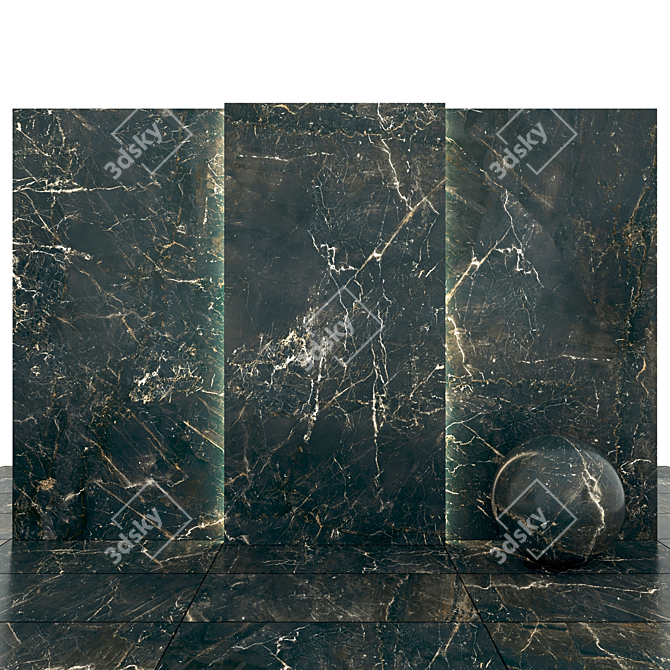 Genus Snail Marble: Unique Textured Tiles 3D model image 1