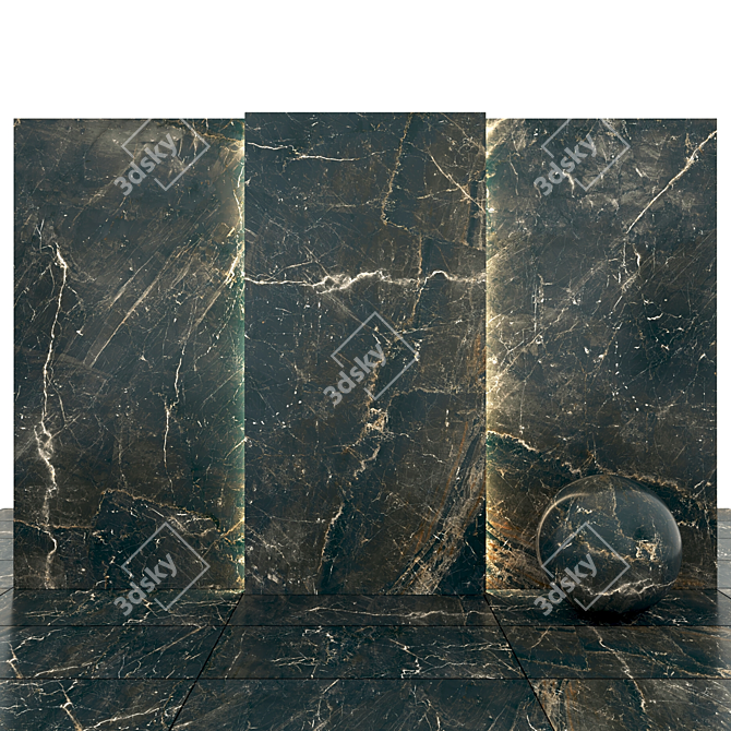 Genus Snail Marble: Unique Textured Tiles 3D model image 2