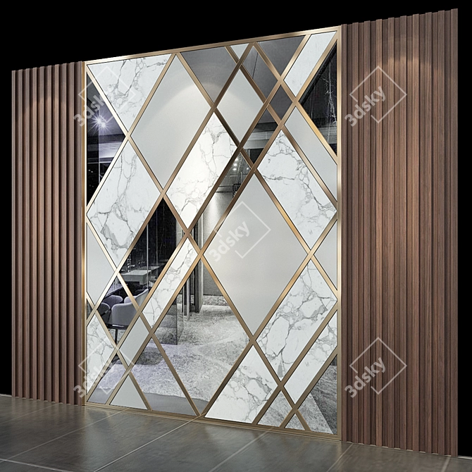 Modular Landscape Wall Panel 3D model image 2