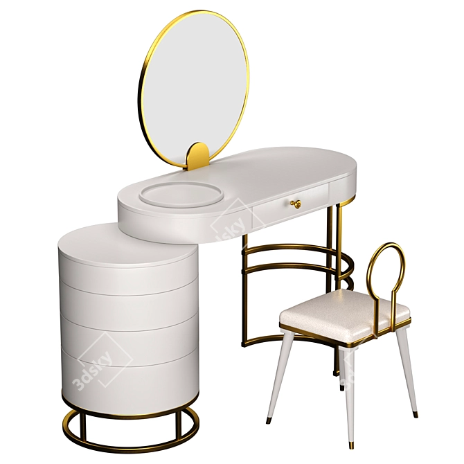 Swivel Cabinet Vanity Set 3D model image 2