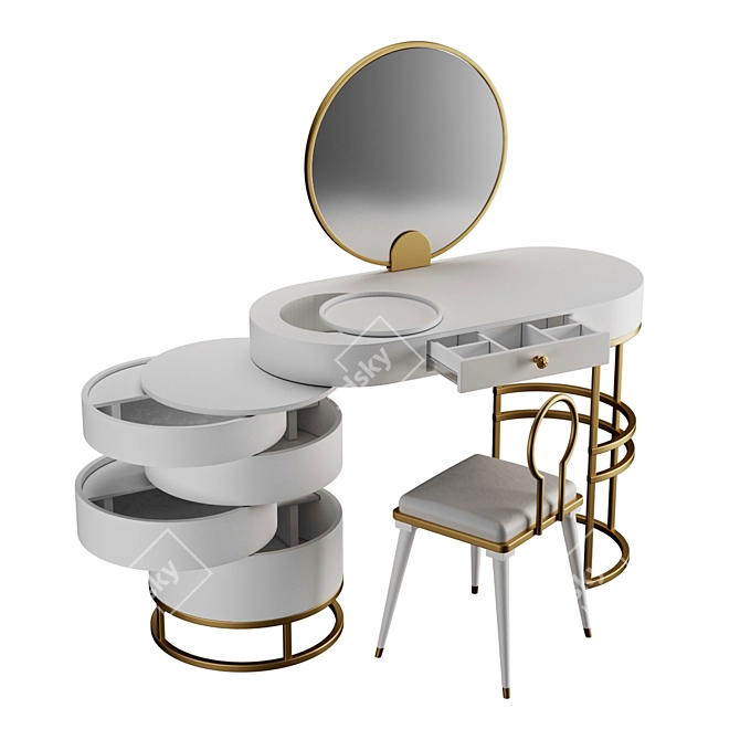 Swivel Cabinet Vanity Set 3D model image 7