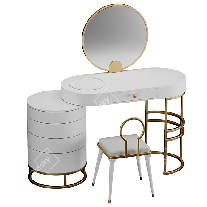 Swivel Cabinet Vanity Set 3D model image 8