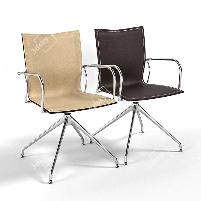 Icarus Collection: Versatile Chairs and Armchairs with Swivel or Fixed Legs 3D model image 3