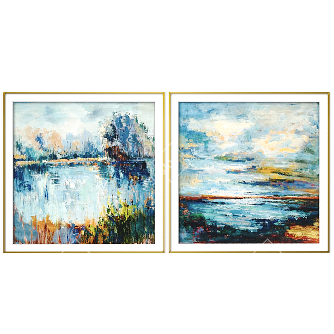 Impressionist Art Frames: Enhance Your Space 3D model image 4