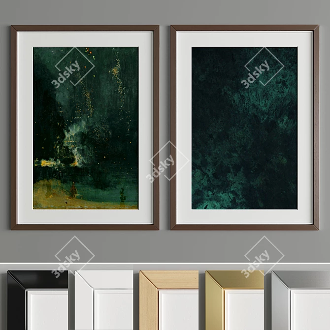 Contemporary Art Frame: A17 | 50x70cm 3D model image 2