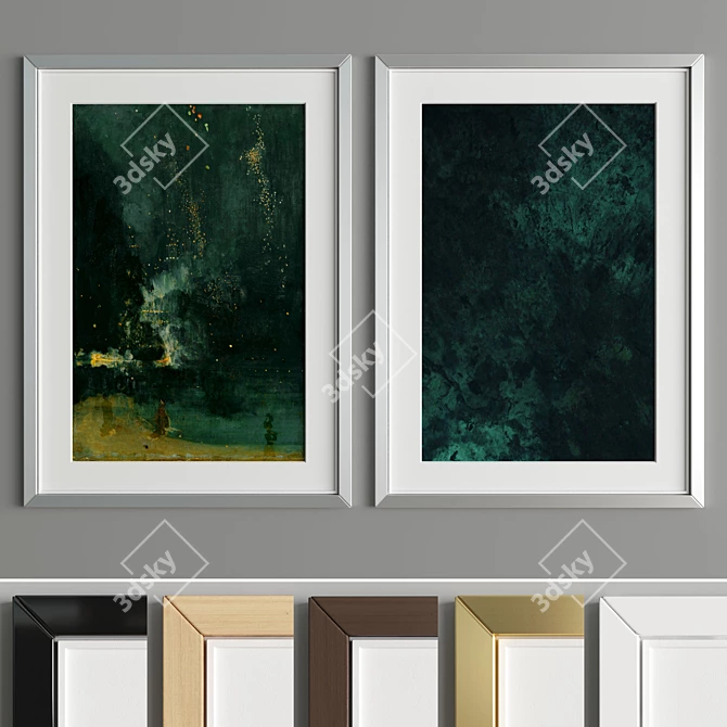 Contemporary Art Frame: A17 | 50x70cm 3D model image 4