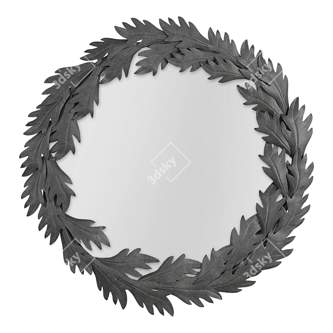 Zandra Round Mirror: Elegant and Timeless 3D model image 1