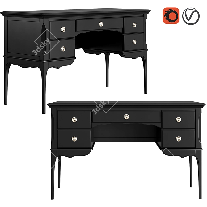 Venice Writing Desk by Dantone Home 3D model image 1