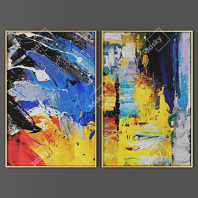 Duo Art Frames Set 3D model image 1