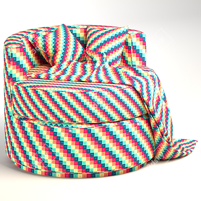 Balboa Swivel Armchair: Stylish and Comfortable 3D model image 8