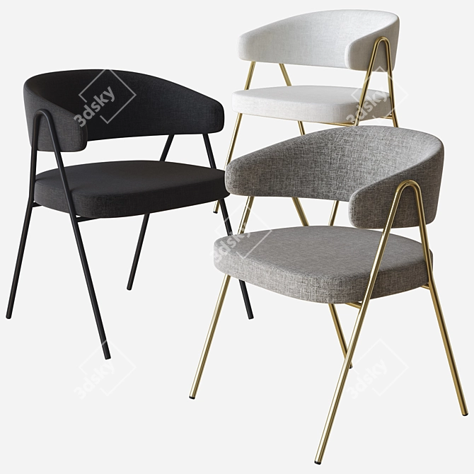 Modern Chia Chair: Elegant 3D Model 3D model image 2
