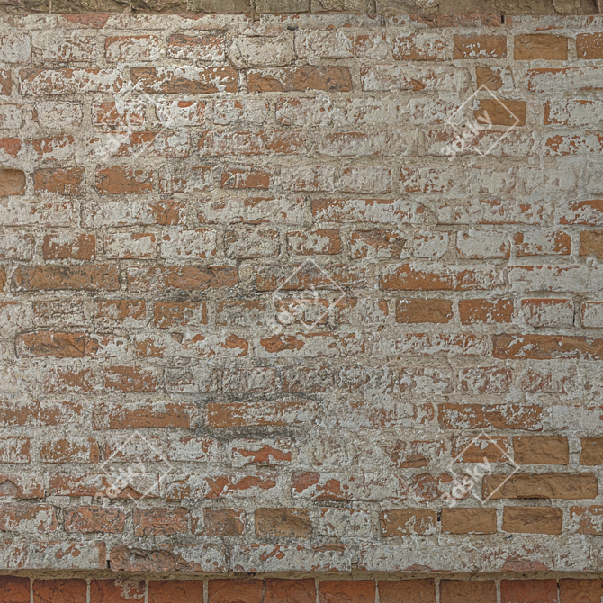 Title: Rustic Brick Texture 3D model image 3