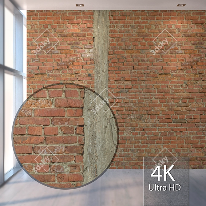 Seamless Brick Texture Kit 3D model image 1