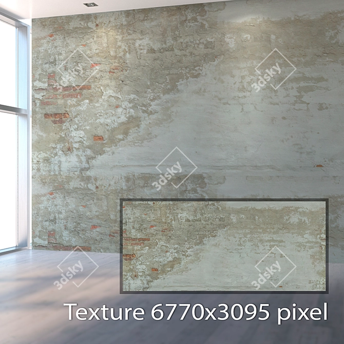 Vintage Plaster Texture Set 3D model image 2