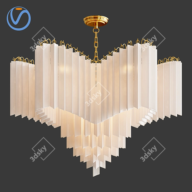 Luxury Pulsar Chandelier by L'Arte Luce: Stunning Elegance in 80 cm 3D model image 1