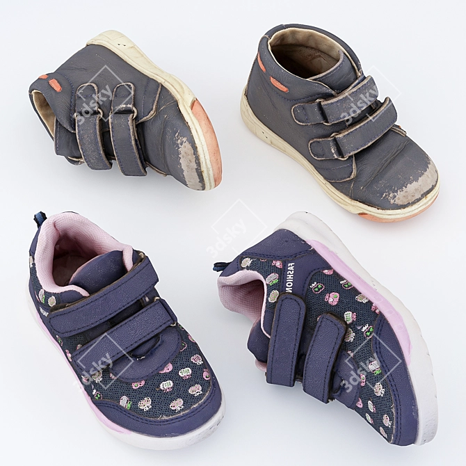 3D Scanned Children's Shoes 146: High-Quality Texture Maps 3D model image 1